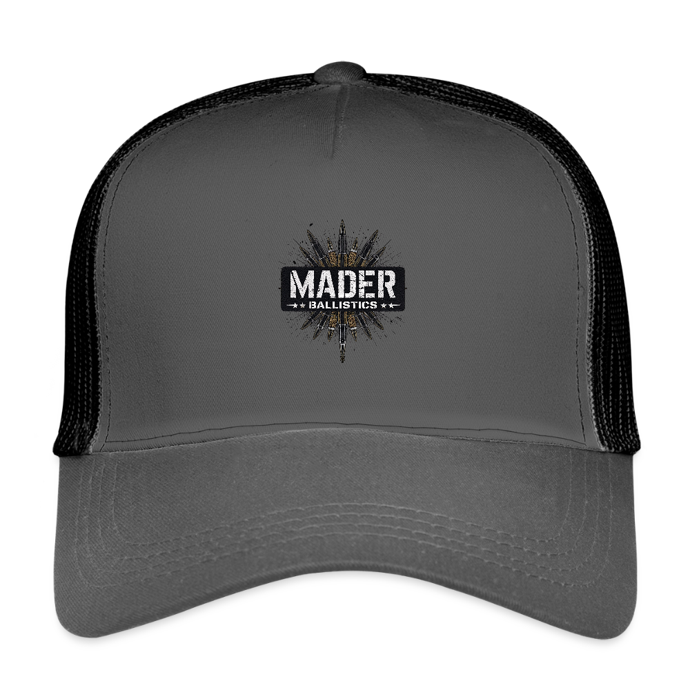MB Logo Trucker Cap (Grey & Black) - smoke grey/black