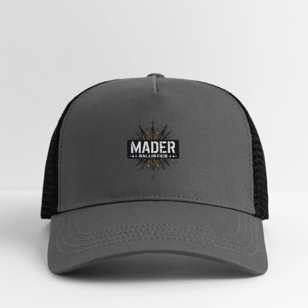 MB Logo Trucker Cap (Grey & Black) - smoke grey/black