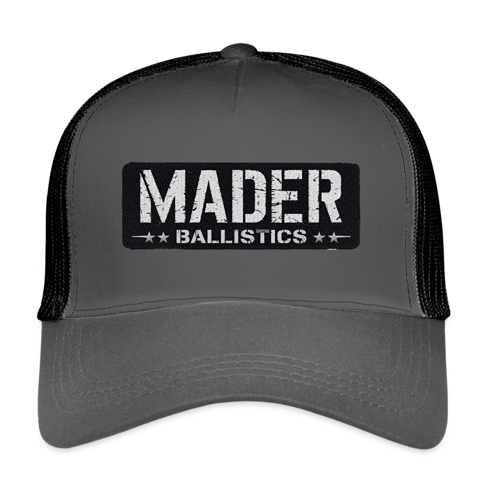 MB Patch Trucker Cap (Grey & Black) - smoke grey/black