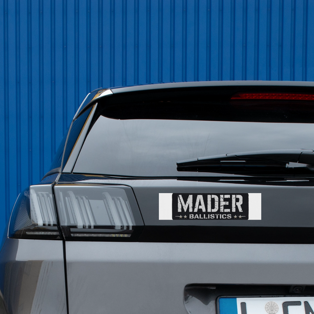 MB Patch Bumper Sticker (White) - white matte